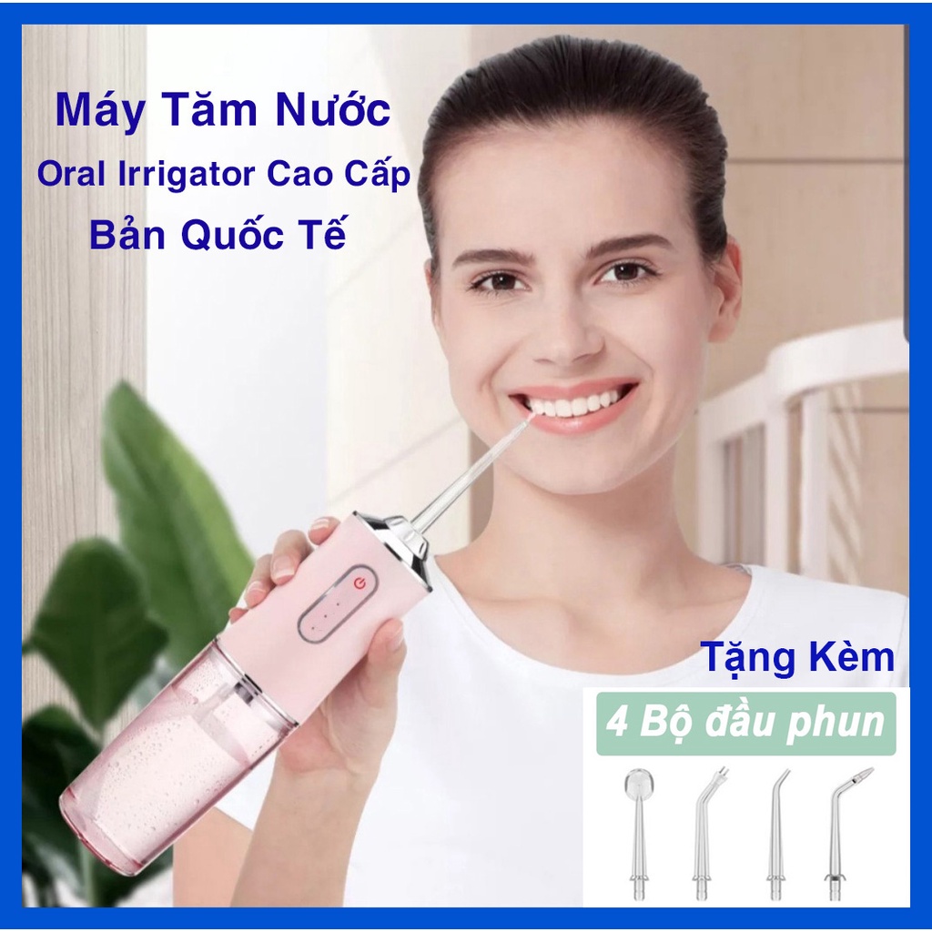 Máy Tăm Nước Vệ Sinh Răng Miệng 4 Đầu