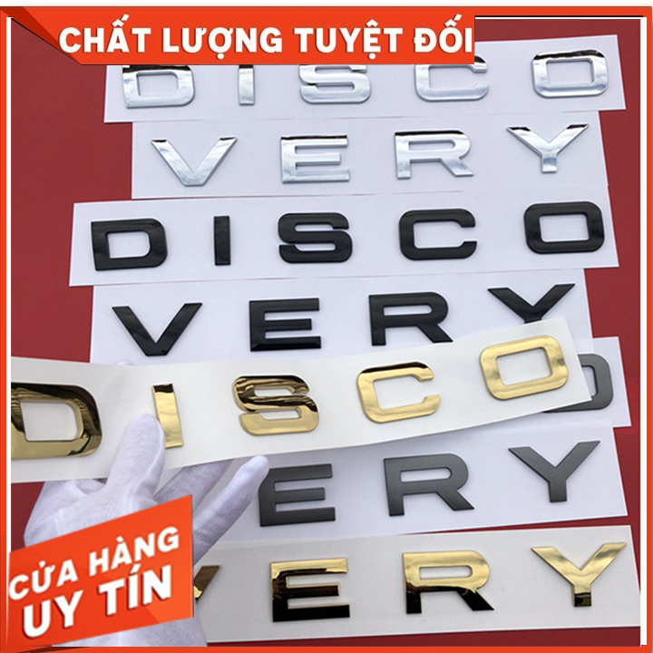 Chữ DISCOVERY 3D nổi trang trí ô tô (Màu Chrome Bạc)