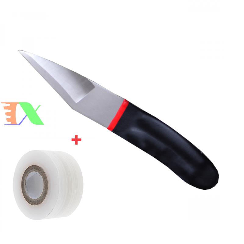 Combo Dao ghép cành cán nhựa siêu sắc + Cuộn băng ghép cành BGC-3 Cuộn phim ghép cây, Băng nilon ghép cành tự dính 3cm