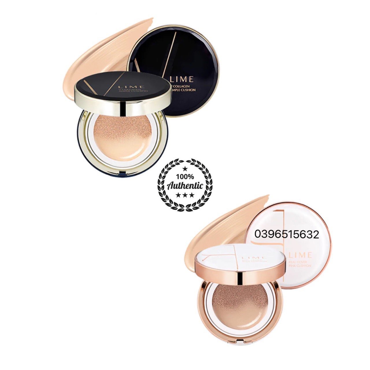 (Sẵn 2 mẫu) Phấn Nước Lime Real Cover Pink Cushion - Lime V Collagen Ample Cushion