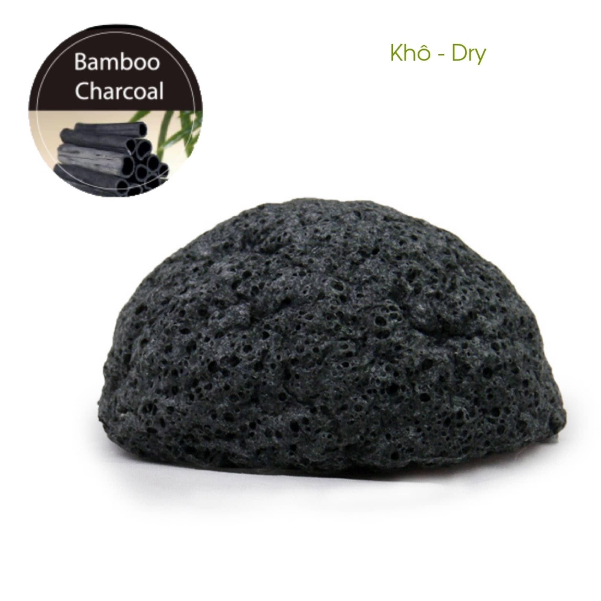 Konjac facial puff sponge Bamboo Charcoal
