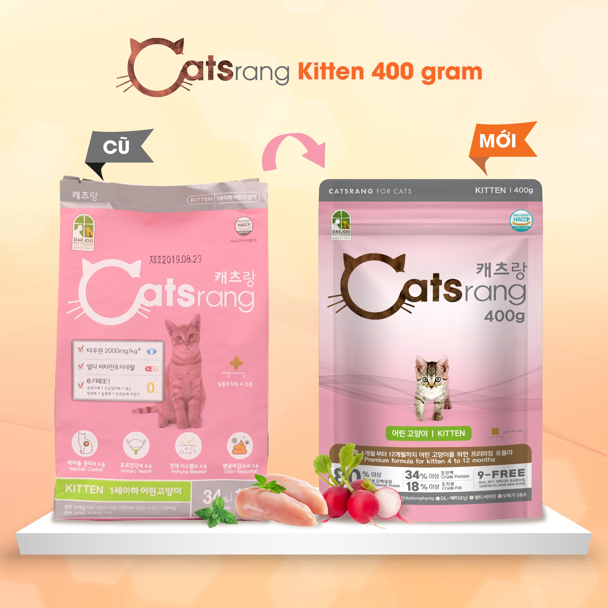 [400G] Catsrang - Thức ăn hạt cho mèo nhỏ Catsrang kitten