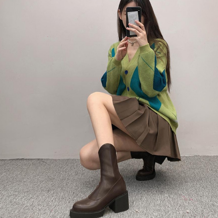 ēGiày Boot Cao Gót Phong Cách Mới Cho Nữ