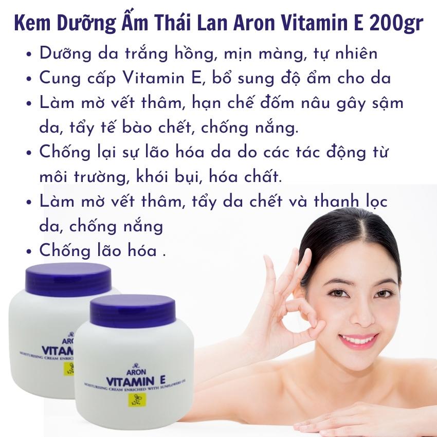 Kem Dưỡng Ẩm Thái Lan Vitamin E Aron 200gr