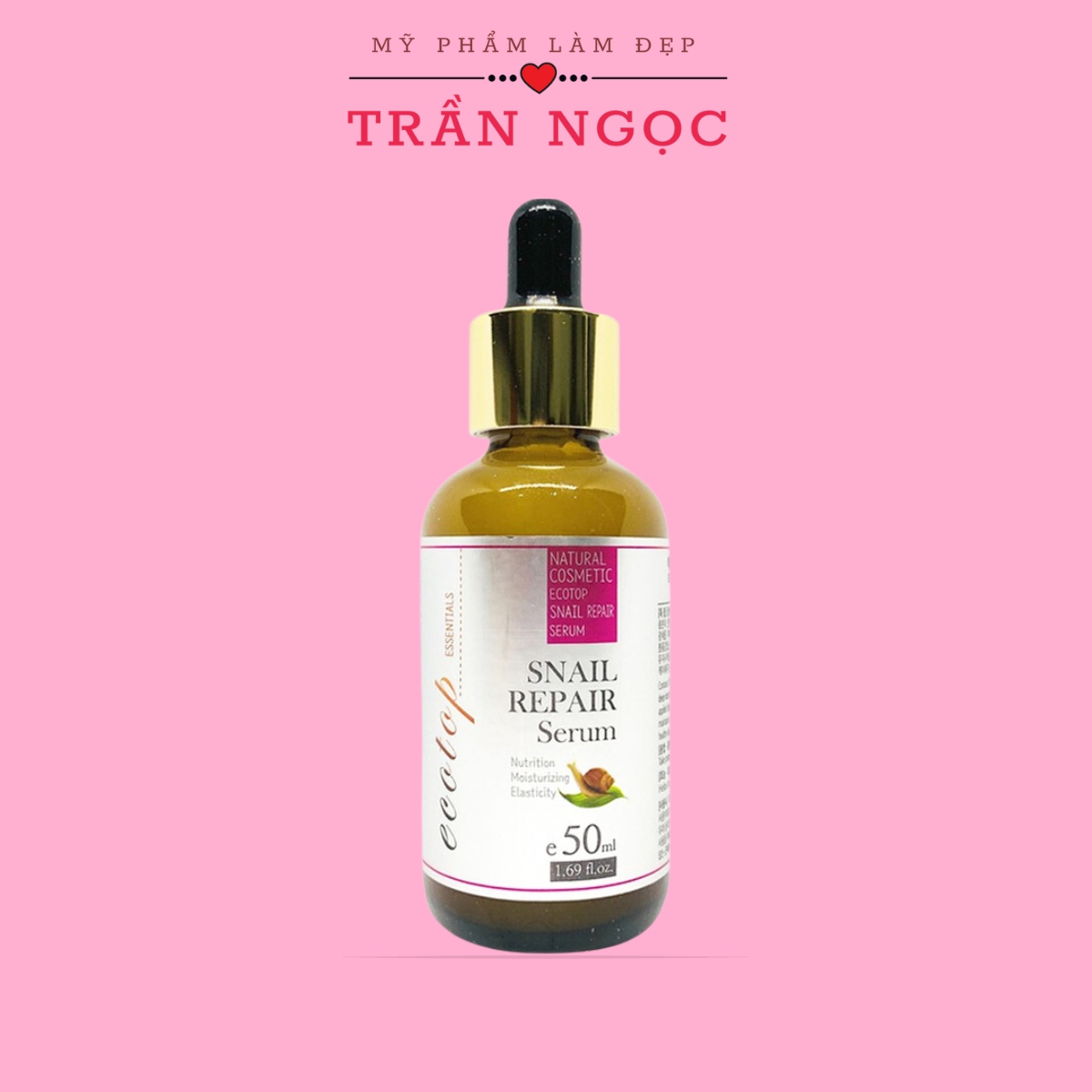 Serum ốc sên Snail Repair ECOTOP Hàn Quốc khôi phục đàn hồi da, dưỡng ẩm, ngừa lão hóa 50ml