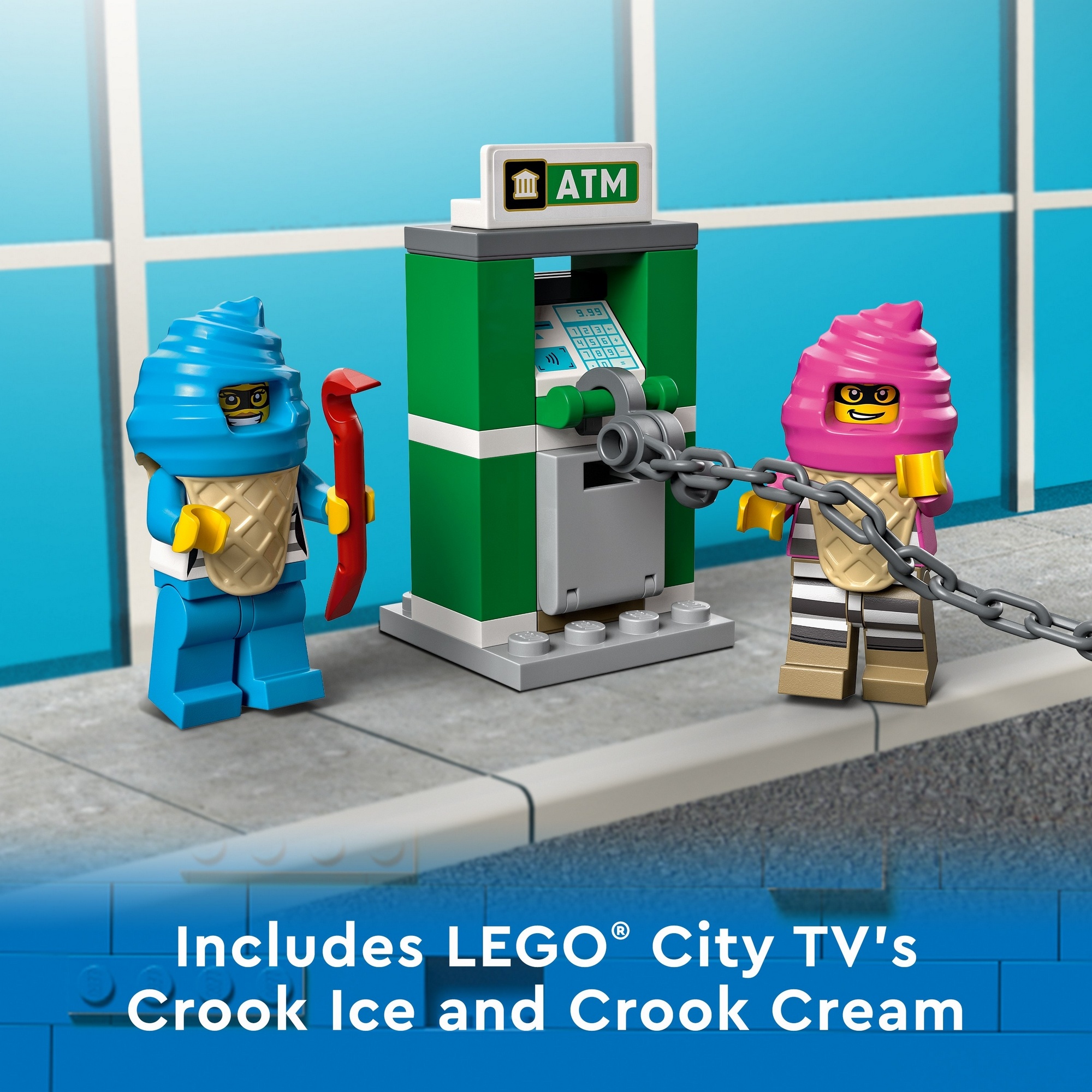 LEGO City 60314 Đồ Chơi Lắp Ráp Xe kem truy đuổi tội phạm (317 chi tiết)