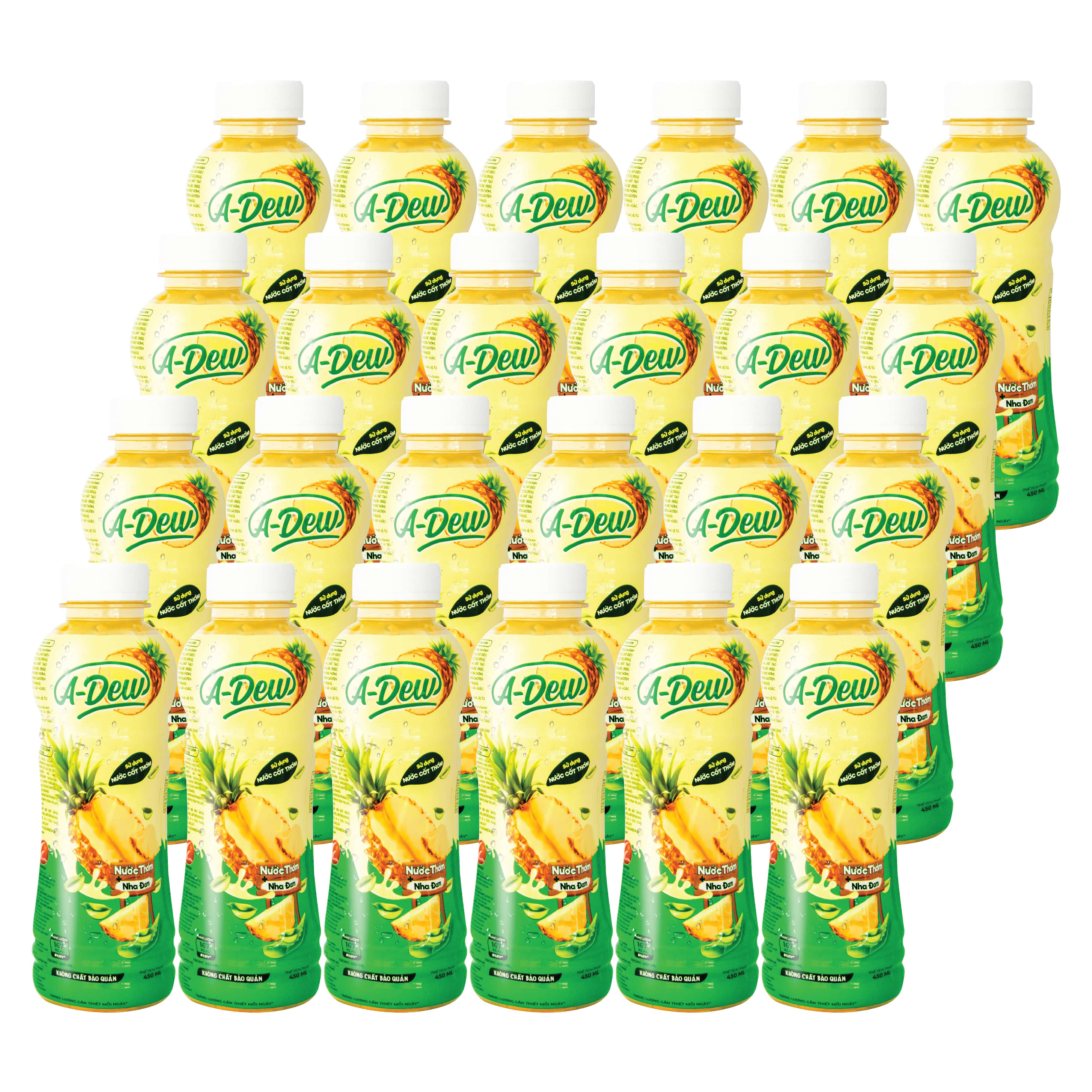 Nước trái cây Thơm Nha Đam A-Dew 450ml (Thùng 24 chai)