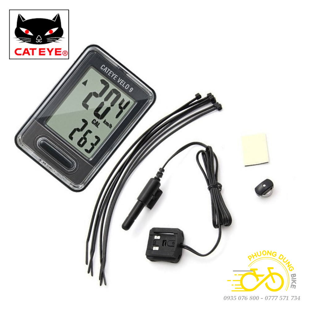 Đồng hồ đo tốc độ xe đạp có dây CATEYE VELO 7 CC-VL520