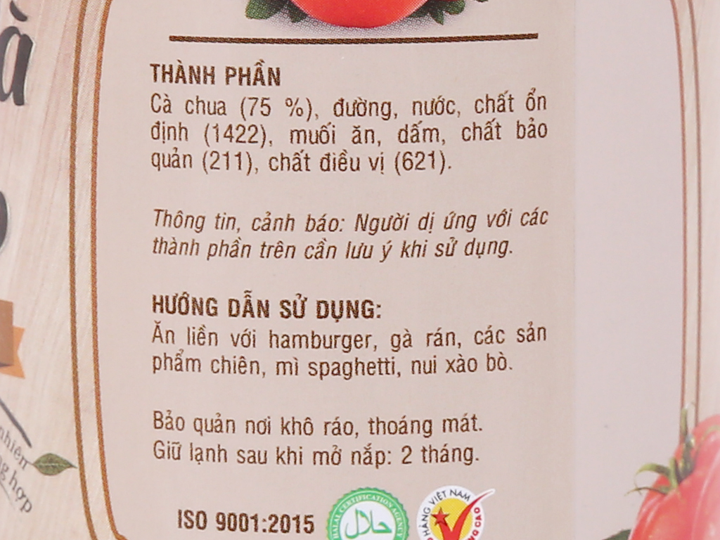 Tương cà Cholimex Ketchup chai 330g