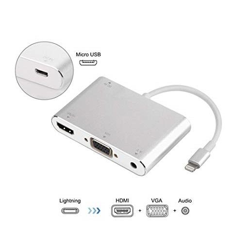 Cáp chuyển đổi Lightning to Digital AV Multiport HDMI VGA Audio