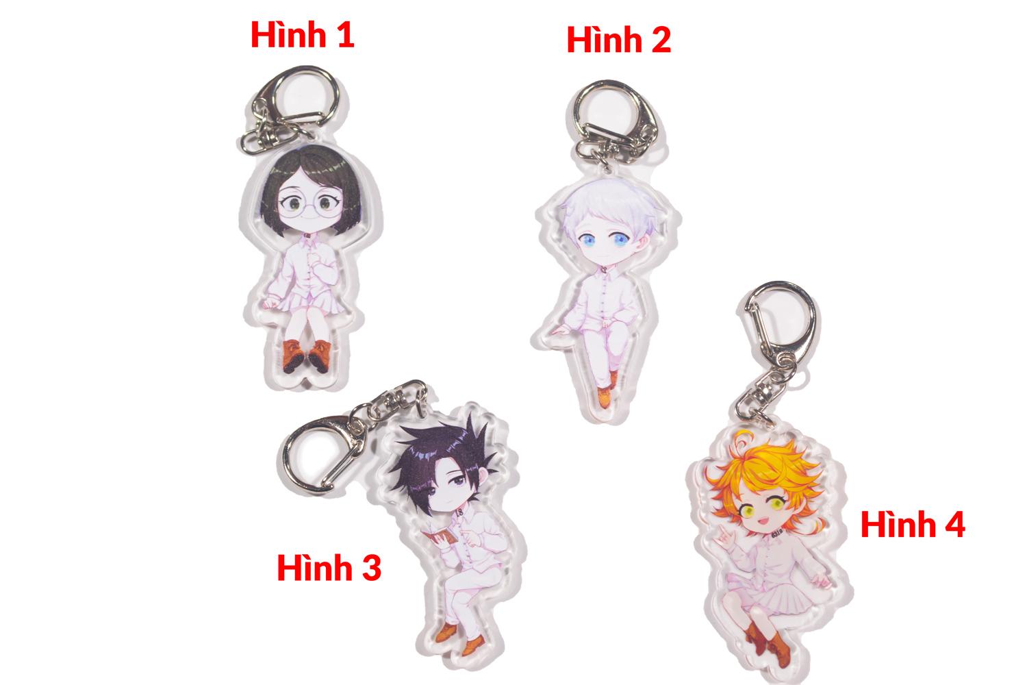[7-11/12 VOUCHER 8%][thanh lý bán lỗ] Móc khóa Anime mica - Yakusoku no Neverland [AAM] [PGN18]