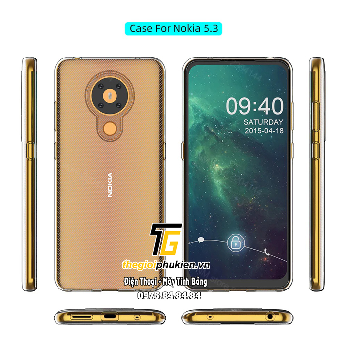 Ốp lưng Nokia 5.3 dẻo trong siêu mỏng 0.5 mm