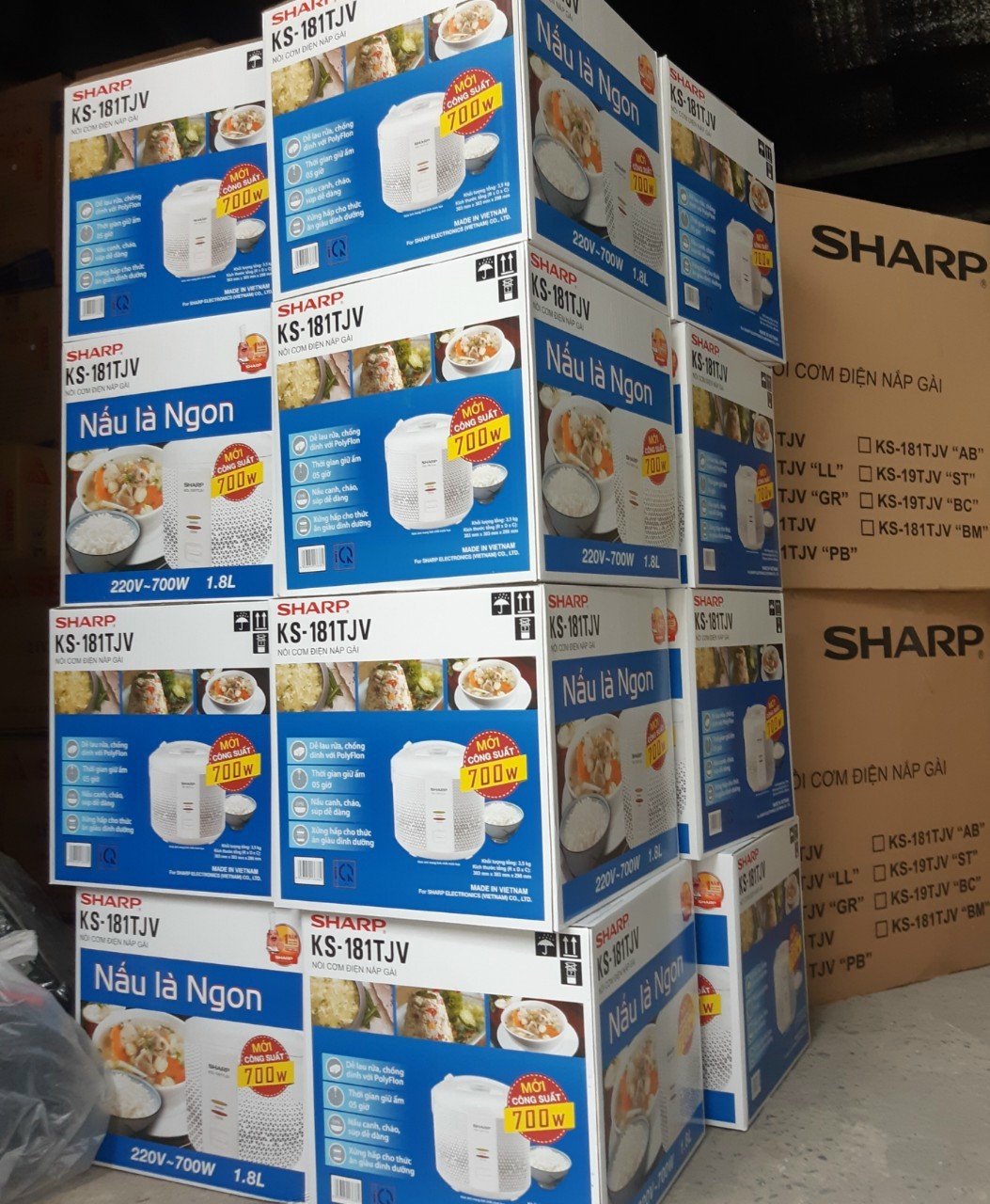 Nồi cơm điện Sharp KS-181TJV  1.8 Lít ( hàng chính hãng)