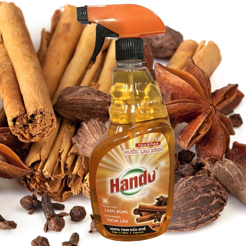 Nước lau kính siêu sạch an toàn Hando 680ml Hương Quế KL685
