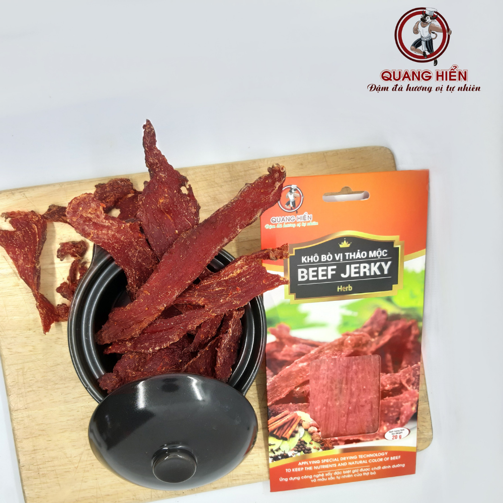 Beef jerky khô bò thảo mộc 20g