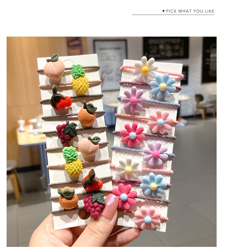 Set 10 Dây Buộc Tóc Hoạt Hình Dễ Thương Cho Mẹ Và Bé