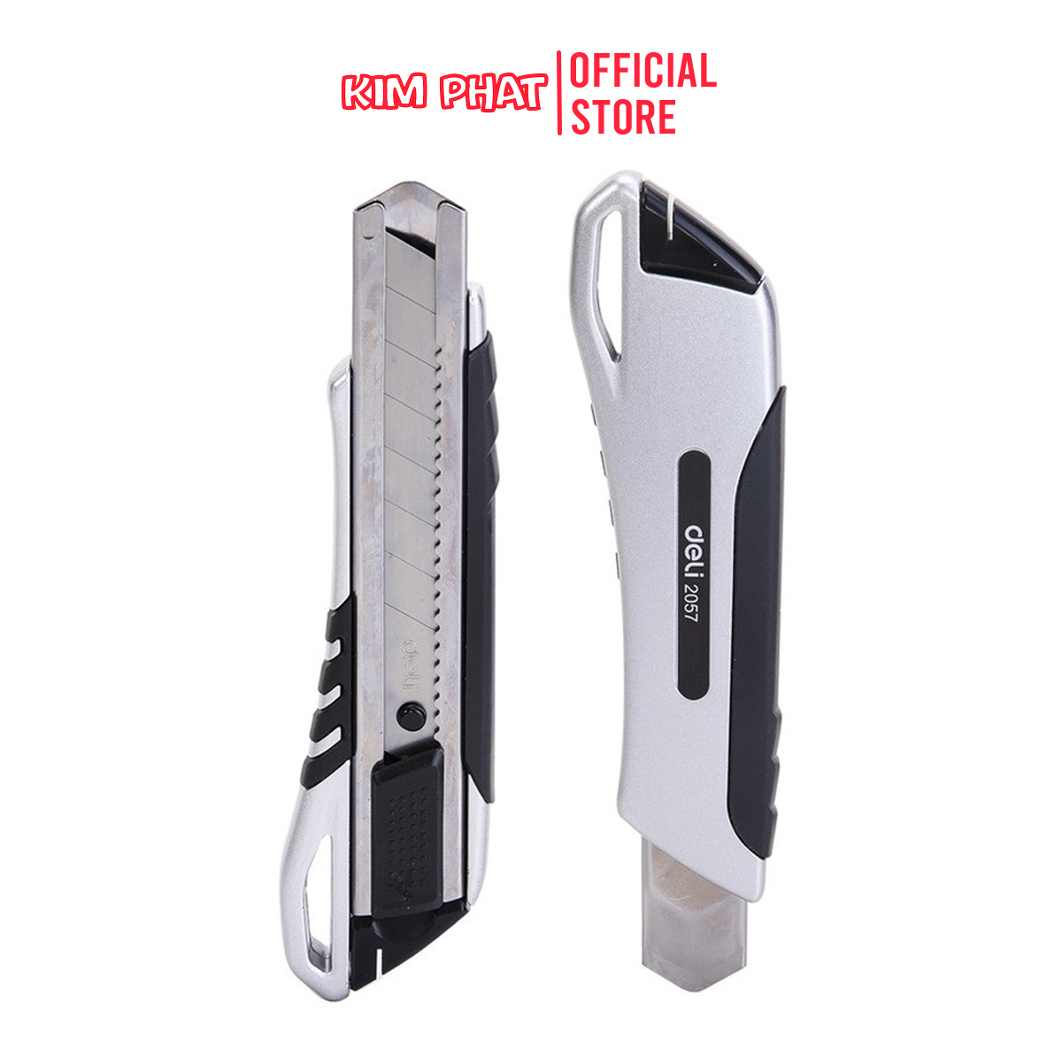 Dao rọc giấy cỡ lớn hợp kim thép không rỉ Deli E2057