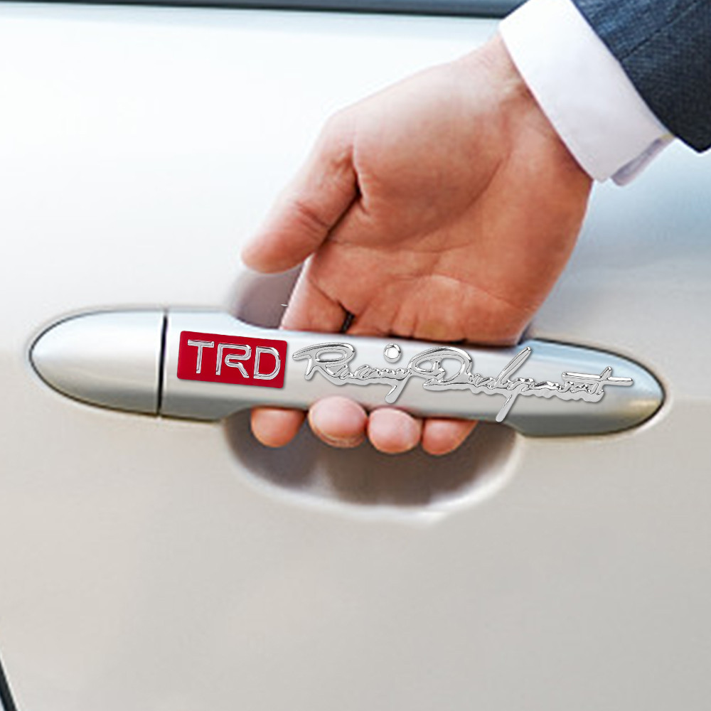 Set of 2 3D Racing Development Trd Embossed Stickers for Cars and Motorbikes