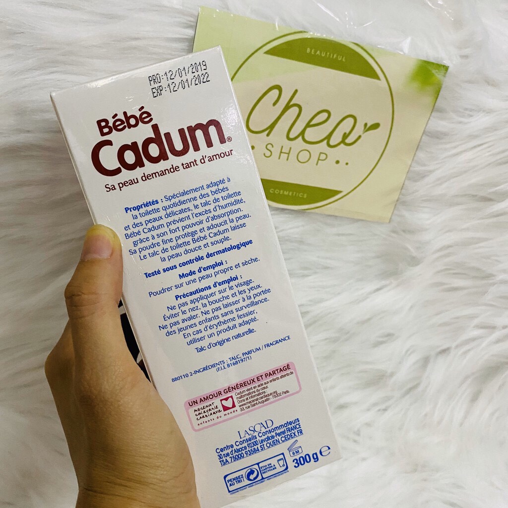Phấn rôm sơ sinh chống hăm BéBé Cadum 300gr - Hàng Pháp