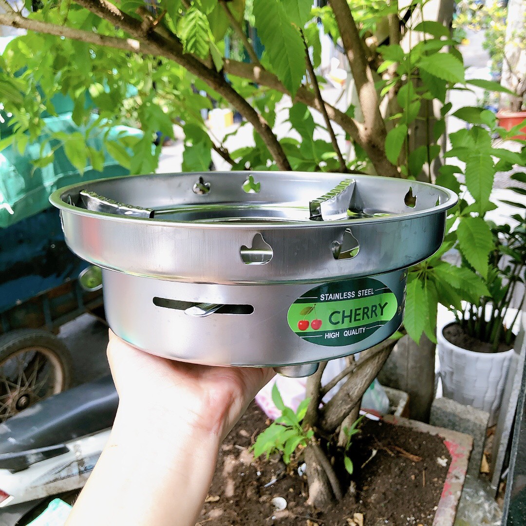 Bếp cồn inox có chắn gió tiện lợi