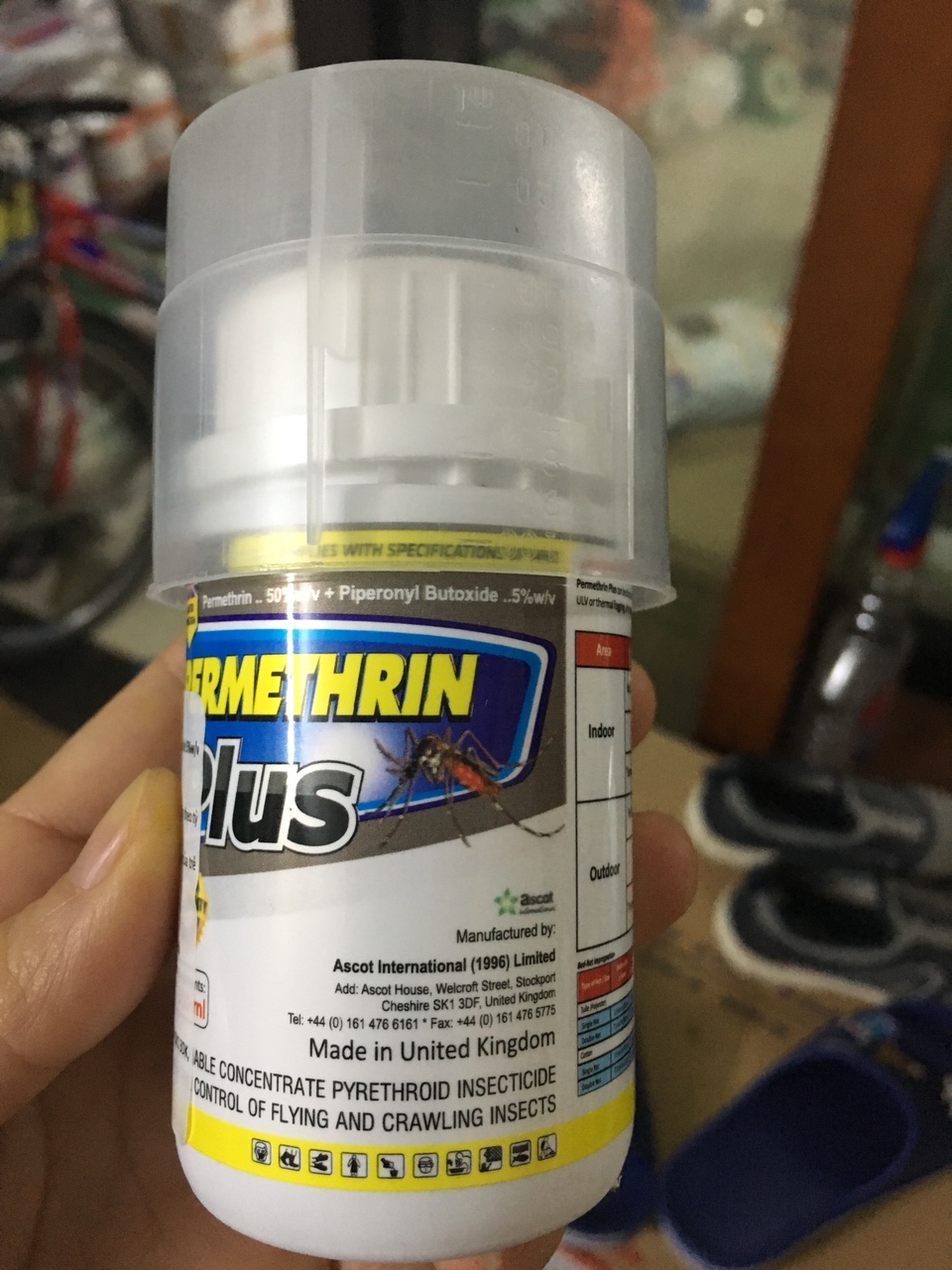 Thuốc diệt muỗi Nhập khẩu Anh Quốc Permethrin Plus-100ml