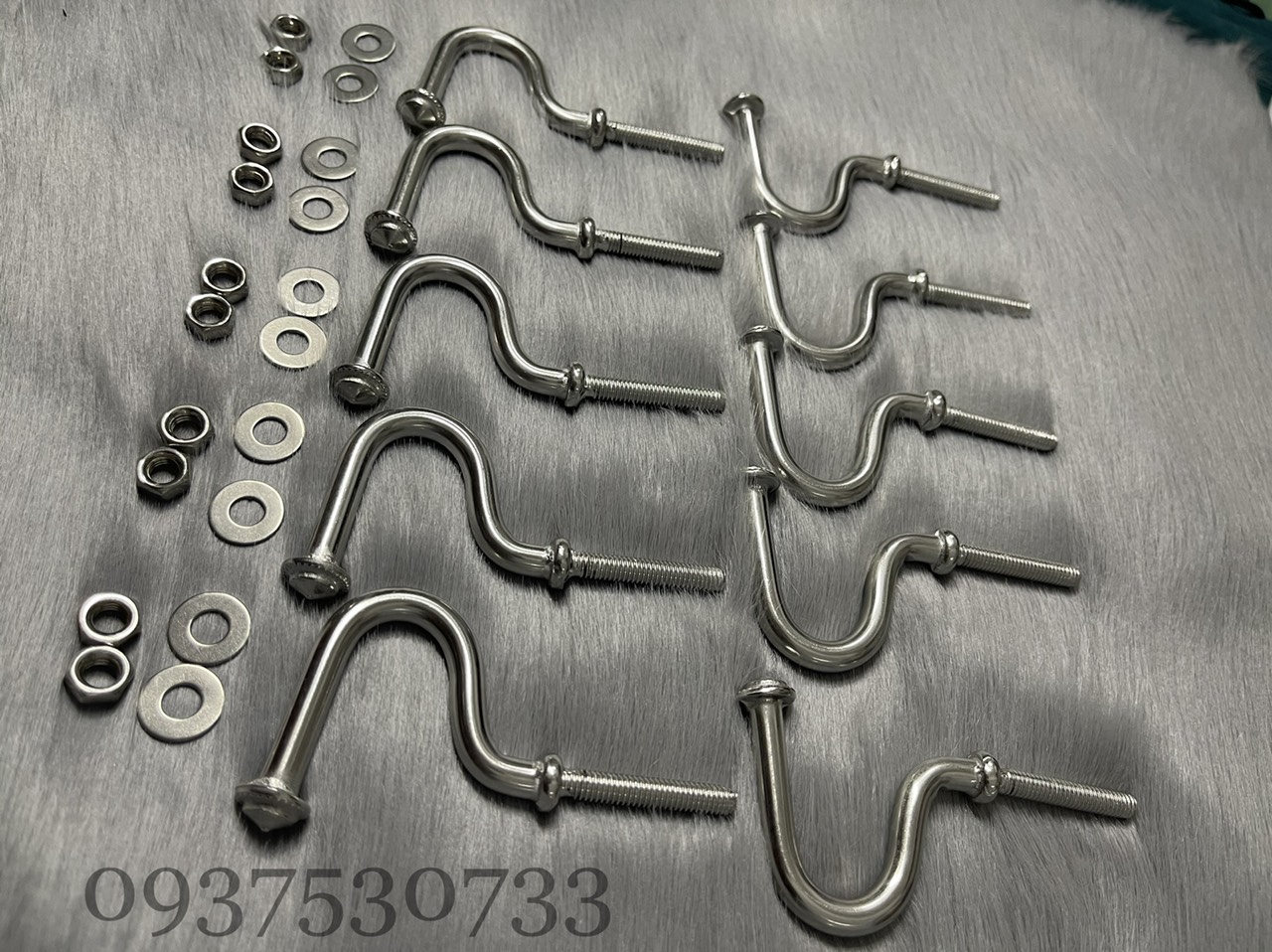 Móc treo đồ lưỡi câu inox xe máy (1 cặp)
