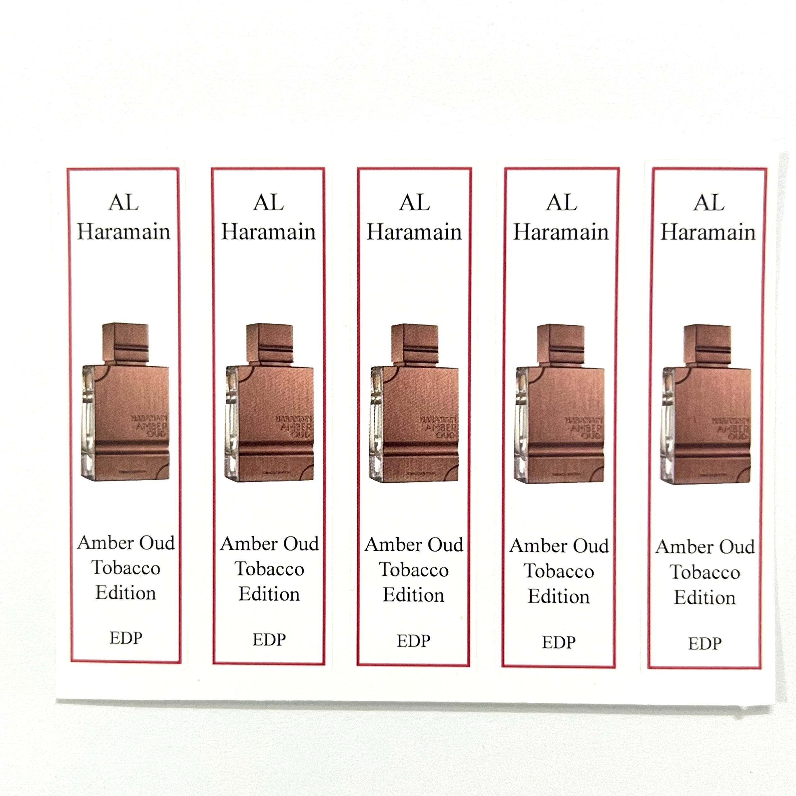 Combo 10 PCs of Haramain perfume bottle sticker for full range extract bottle