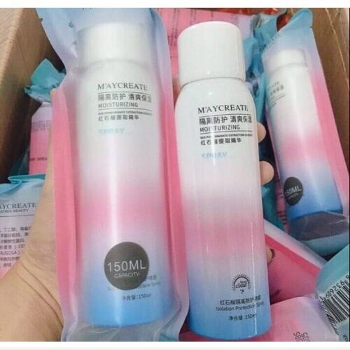 Xịt chống nắng trắng da Maycreate bảo vệ da toàn diện kem chống nắng dạng xịt chính hãng AZONA 150ml XCN01