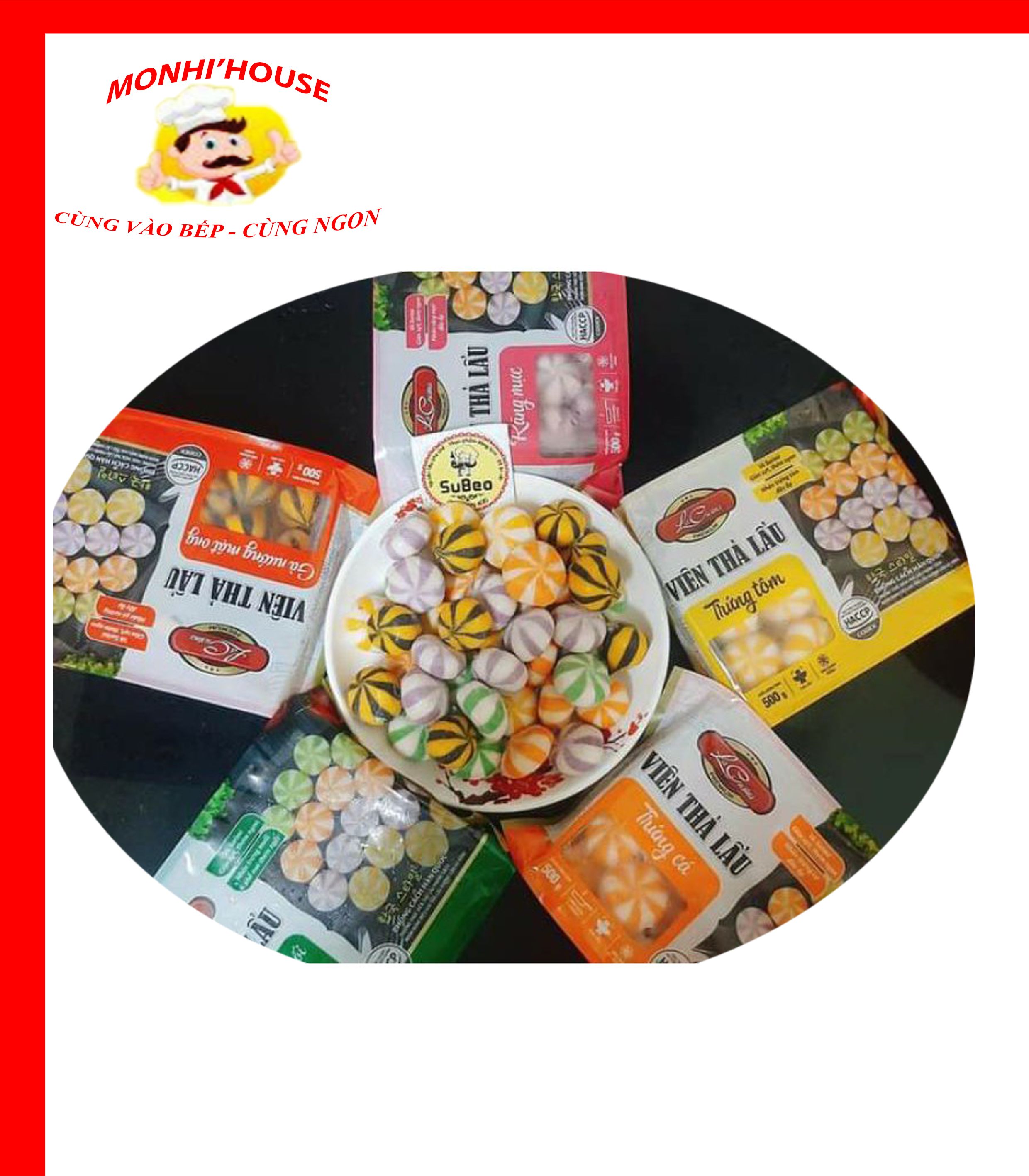 100g bánh bao răng mực Lacusina (màu tím)