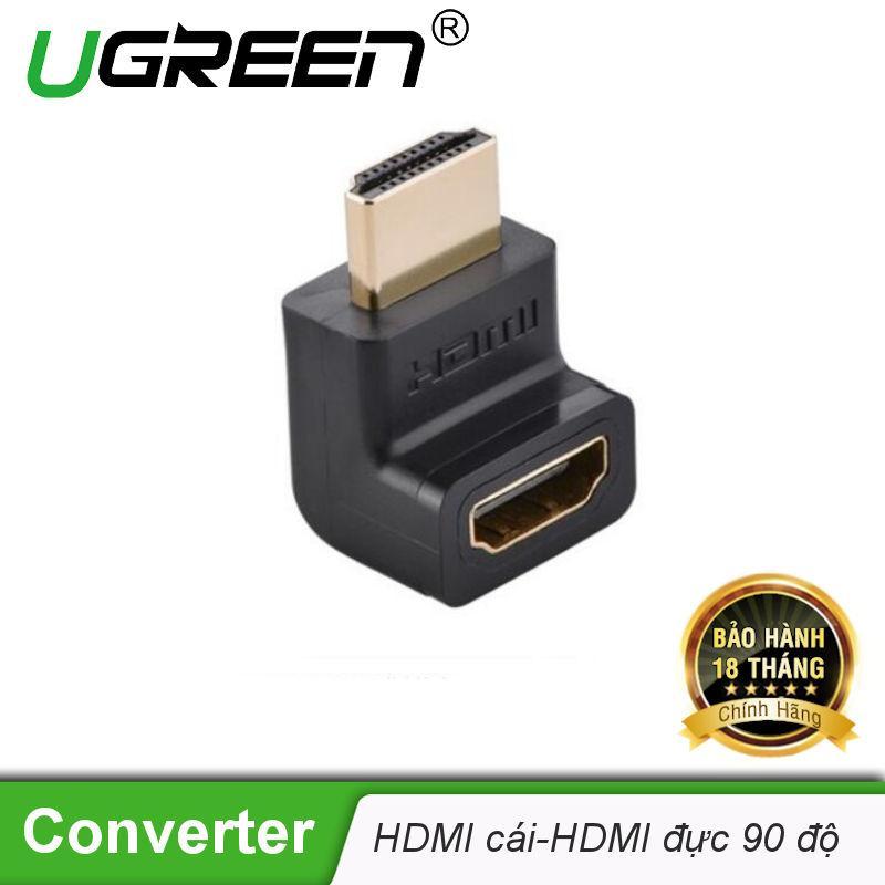 Bảng giá Đầu nối cổng HDMI male sang HDMI female vuông góc 90 độ - UGREEN 20110 - (màu đen) - Hãng phân phối chính thức. Phong Vũ