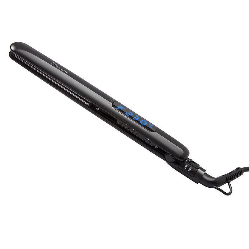 Surker Sk-958 Straight Hair / Curly Hair 2 In 1 Nanometer Titanium Plate Straight Hair Straightener Lcd Digital Display Volume Straight Hair Rod Eu Plug