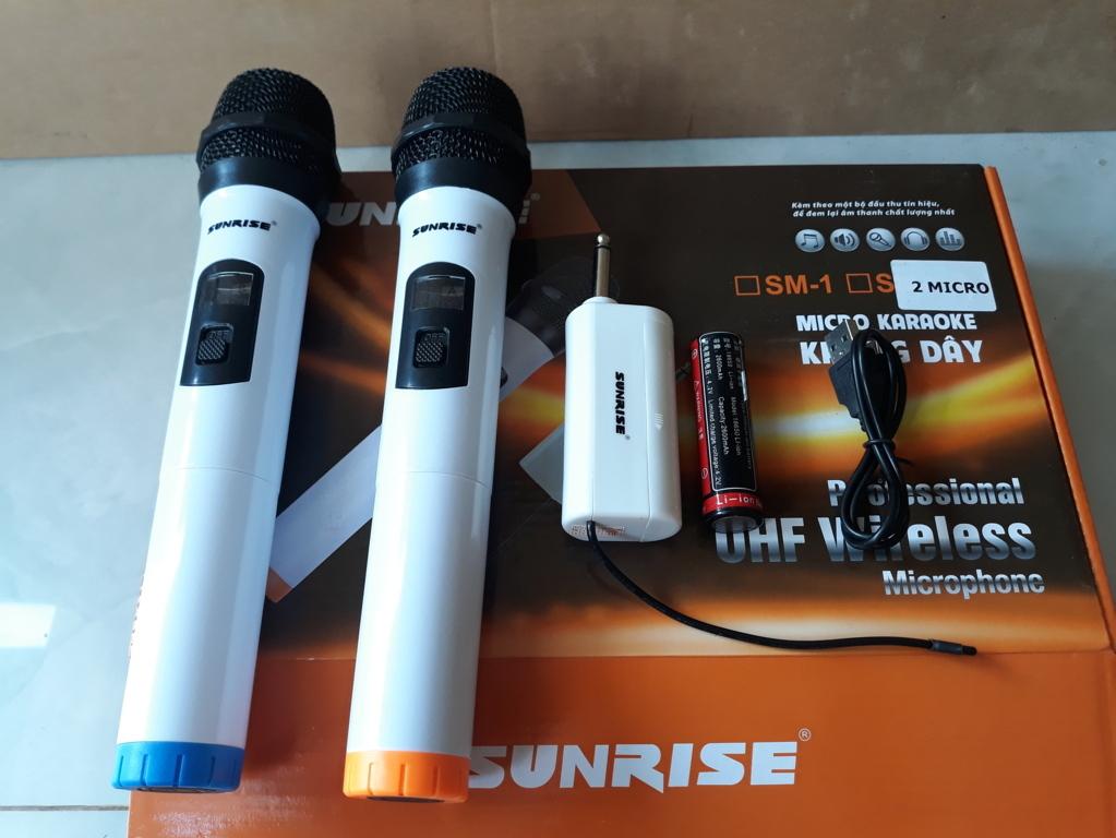 [HCM]Micro không dây Sunrise SM-1.2 (loại 2 mic)