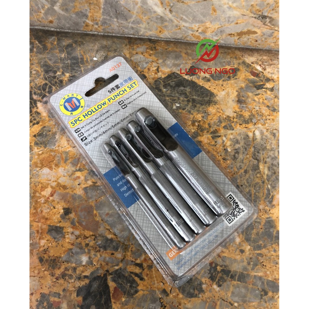 Bộ đột lỗ 5 mũi C-mart A0137