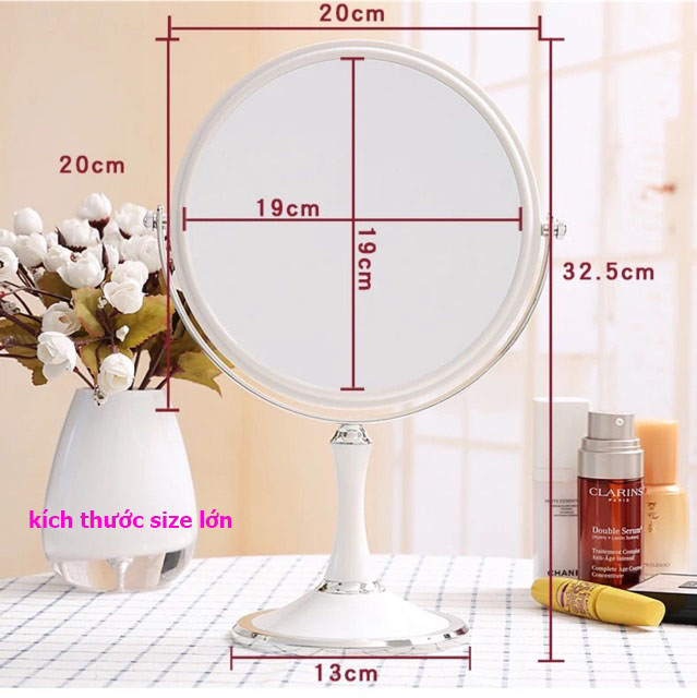 Gương Trang Điểm 2 Mặt Monoco Cỡ Lớn