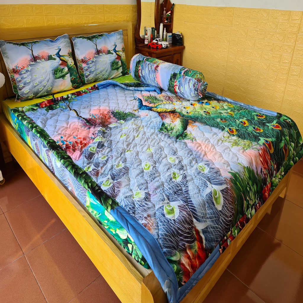 [HCM]BỘ DRAP THUN Ý 5D 4 MÓN 1M6 & 1M8 TY08