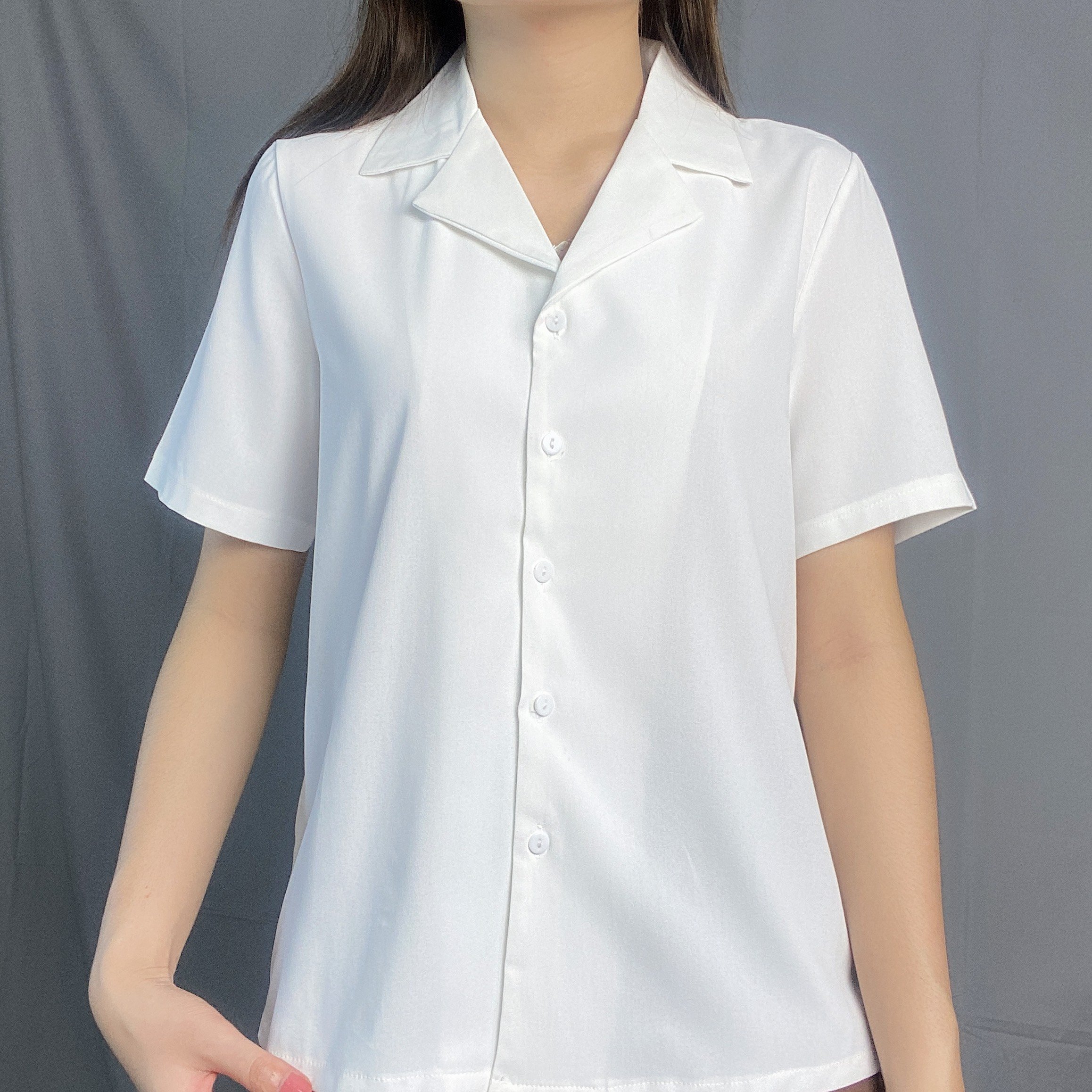Áo Sơ Mi Cộc Tay Cổ Vest