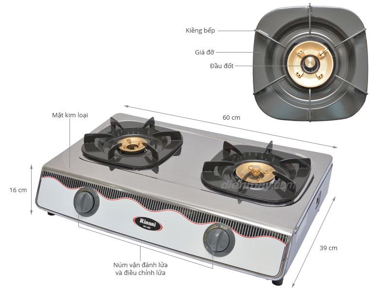 [HCM]Bếp gas Rinnai RV – 460 (SB) (có đầu hâm)