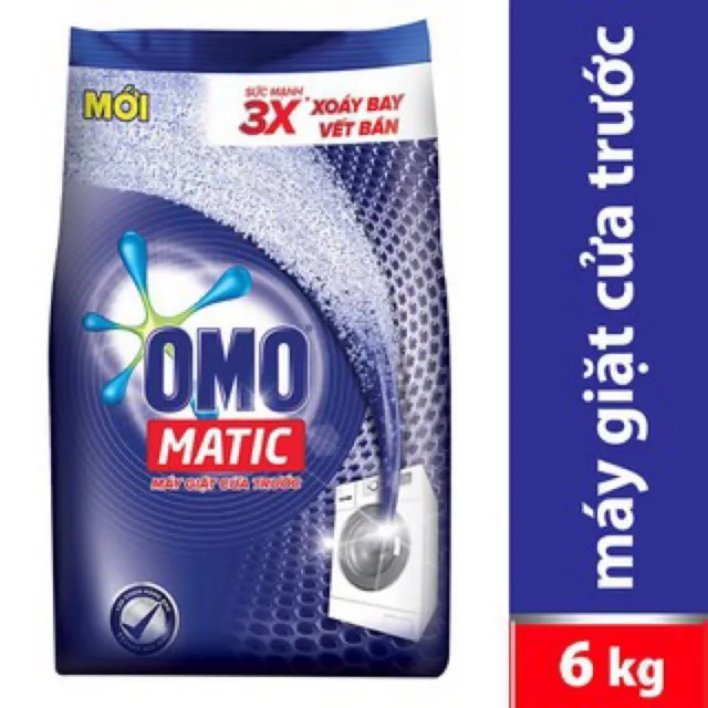 Nguyên thùng bột giặt Omo Matic 9Kg chuyên dụng dành cho Cửa Trước