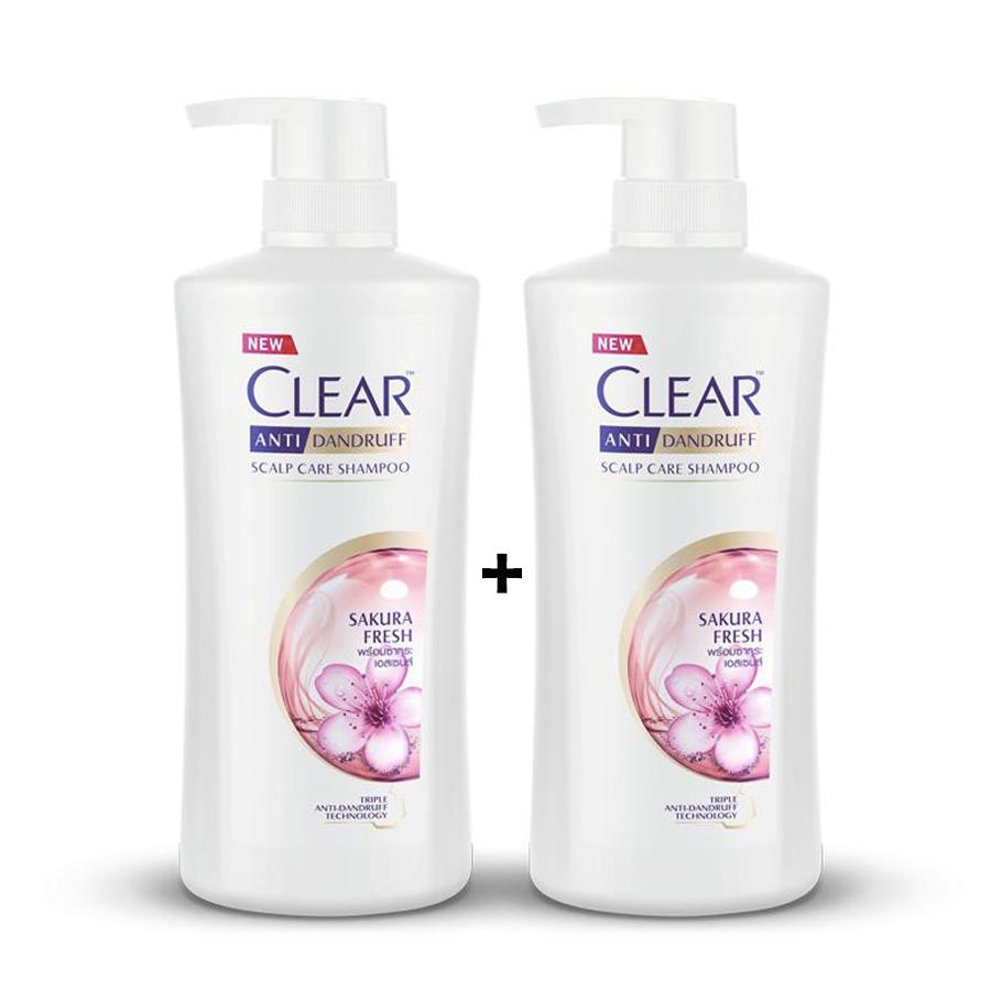 2 chai dầu gội Clear Hoa Anh Đào nhập khẩu Thái Lan [CAM KẾT CHÍNH HÃNG] - 400ml/chai