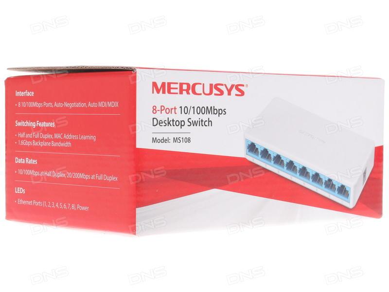 Bộ Chia Mạng 8 Cổng Mercusys MS108 10/100Mbps Bảo hành 2 năm