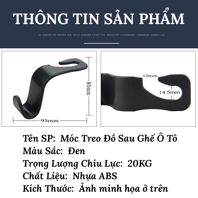 Móc Treo Đồ Sau Ghế Ô Tô VERSION 2 – 1 Chiếc