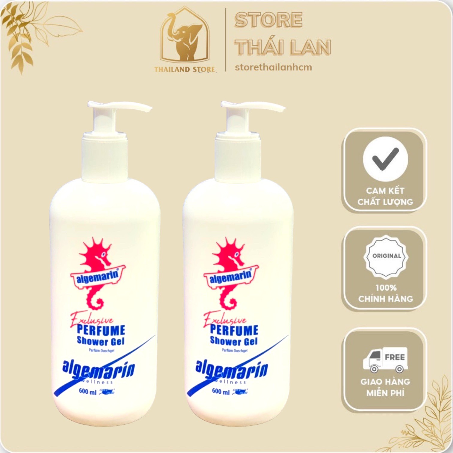 Sữa tắm cá ngựa algemarin đức có vòi 500ml