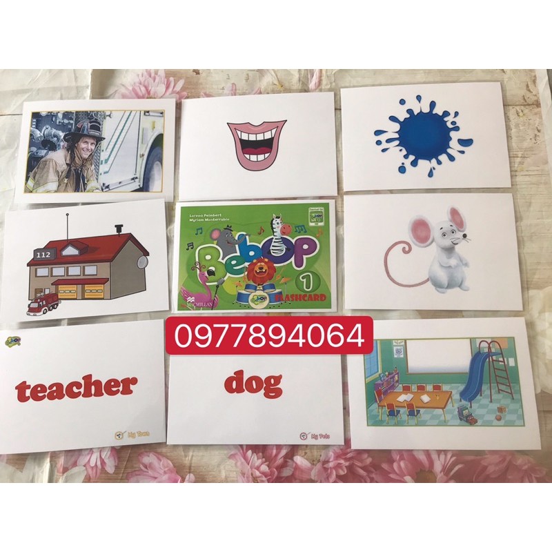 Thẻ Flashcards Tiếng Anh Bebop level 1️ép plastics - 90 thẻ