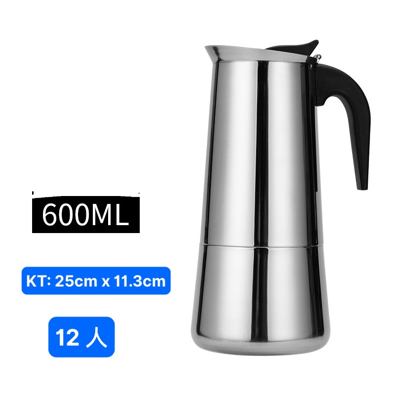 Bình Moka Pot Pha Cafe Bằng Inox [ Thép Không Gỉ ]