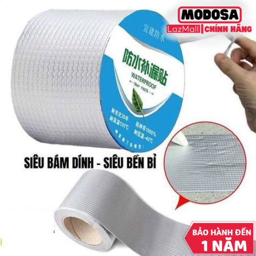 Cuộn Băng Keo Dán Modosa Siêu Dính Chống Thấm Dột Loại Lớn