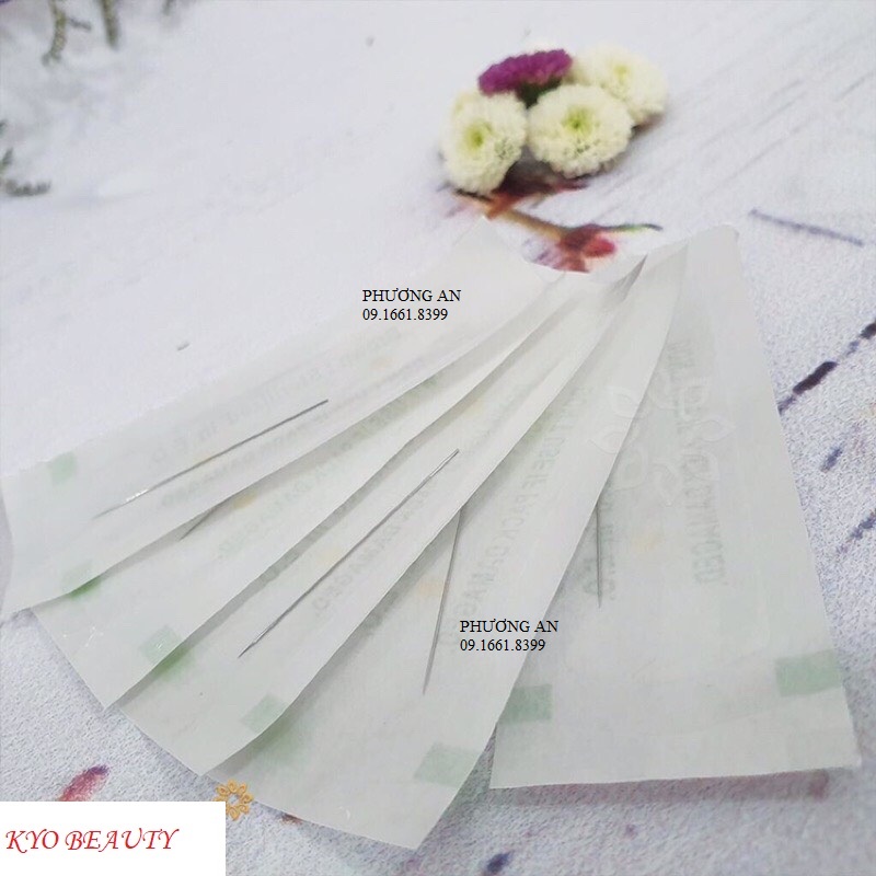 Kim phun xăm phổ thông 1k, kim 1 ngắn 0.35