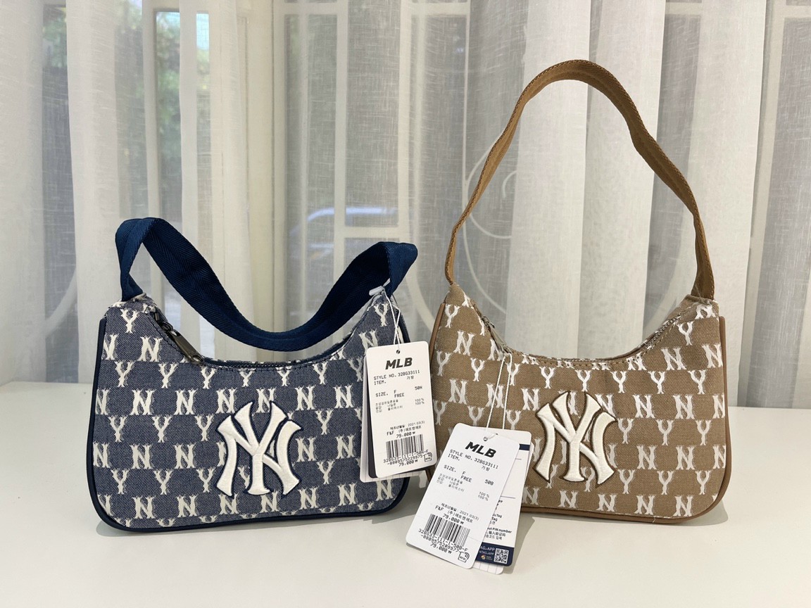 Denim Mlb Underarm Bag