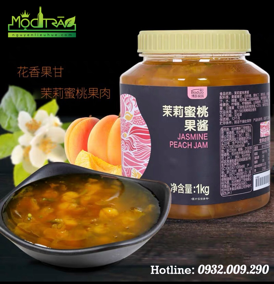 Mứt Boduo Đào Nhài hộp 1kg