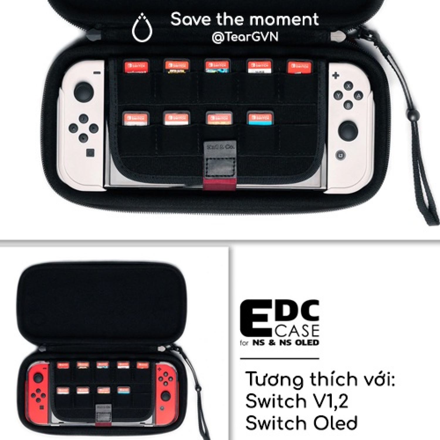 Túi đựng EDC Skull & Co mỏng gọn chống cấn cho Nintendo Switch Oled / Switch 1