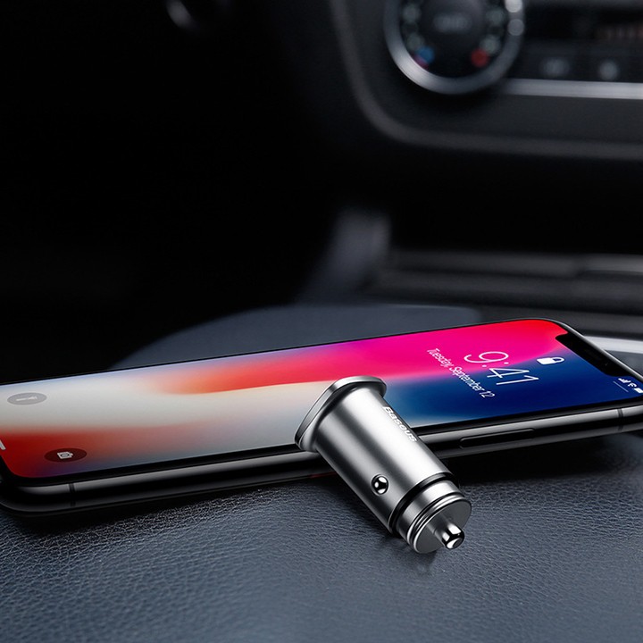 SẠC XE HƠI 2 CỔNG DUAL QUICK CHARGE 3.0 BASEUS